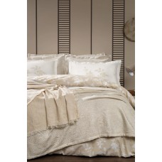 КПБ CIFT KISILIK 8 PARCA FALL WINTER SETI ETTA - BEJ