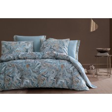 КПБ CIFT KISILIK XL VINA BASKILI KADIFE SATEN NEVRESIM TAKIMI - MINT