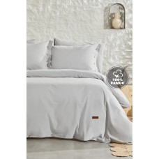 КПБ CIFT KISILIK XL PLAIN RANFORCE YIKAMALI NEVRESIM TAKIMI - GRI